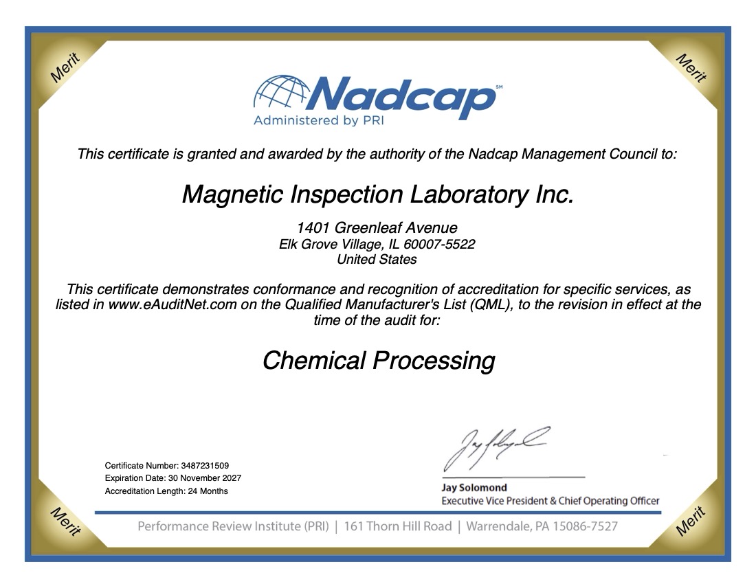 MIL NADCAP CP 1401 - Exp 11.30.27